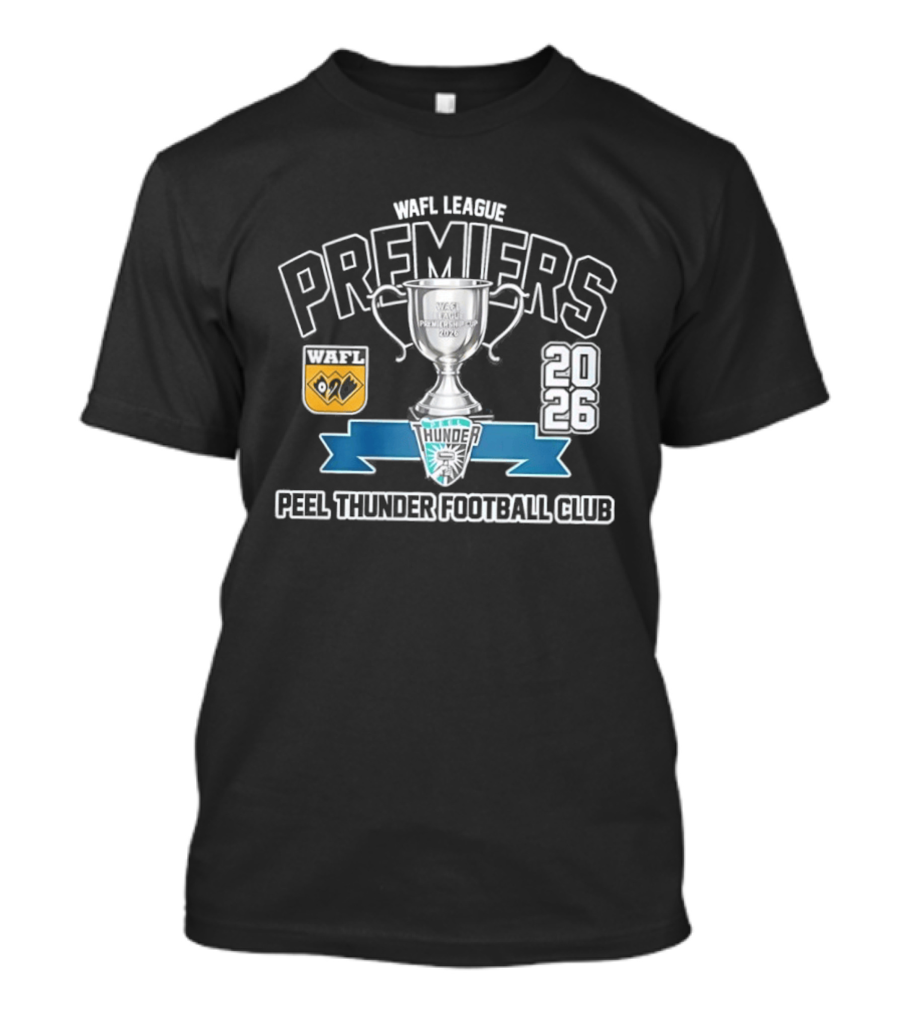WAFL League Premiers 2026 Peel Thunder Football Club Trophy T-Shirt