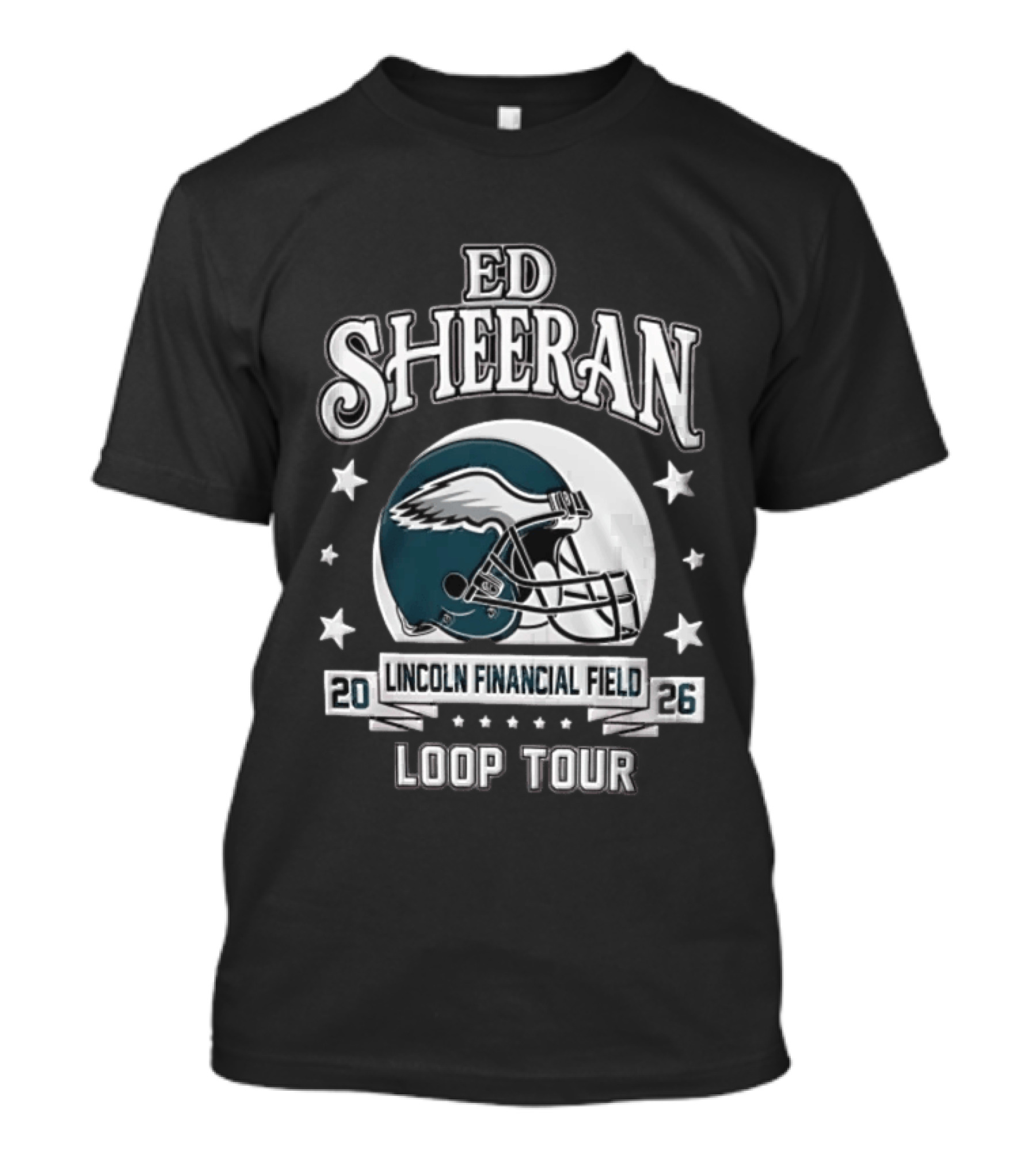 Ed Sheeran Philadelphia Eagles Lincoln Financial Field Loop Tour 2026 T-Shirt