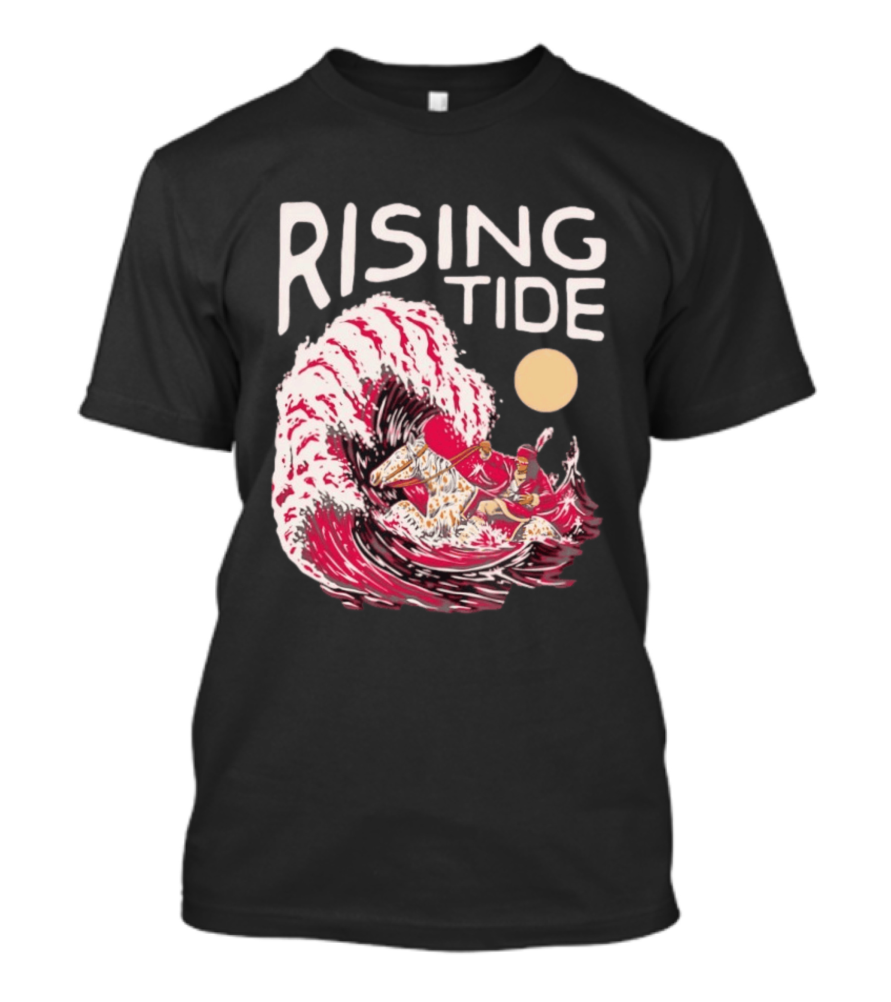 Rising Tide The Great Wave Off Kanagawa Samurai Rider T-Shirt