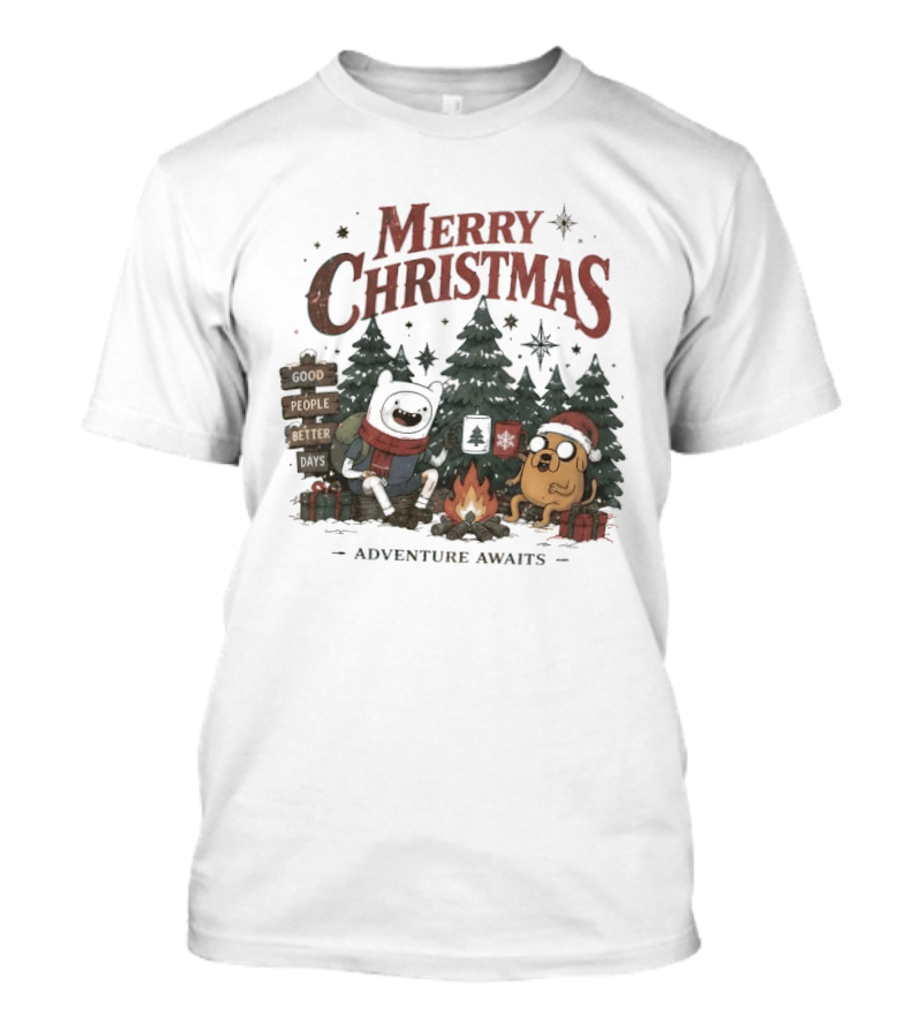 Adventure Time Merry Christmas Do People Better Adventure Awaits T-Shirt