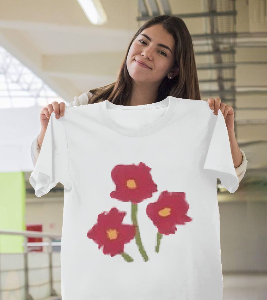 Ellie Holcomb Flowers For No Reason Red Poppies T-Shirt