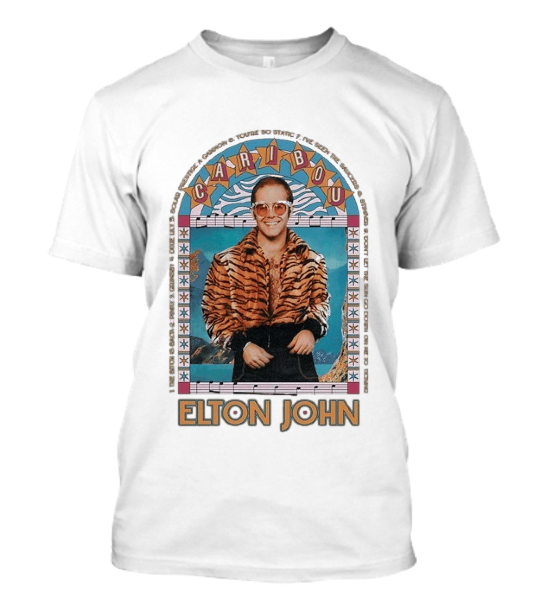 Elton John Caribou I've Seen The Saucers Retro Style Music T-Shirt