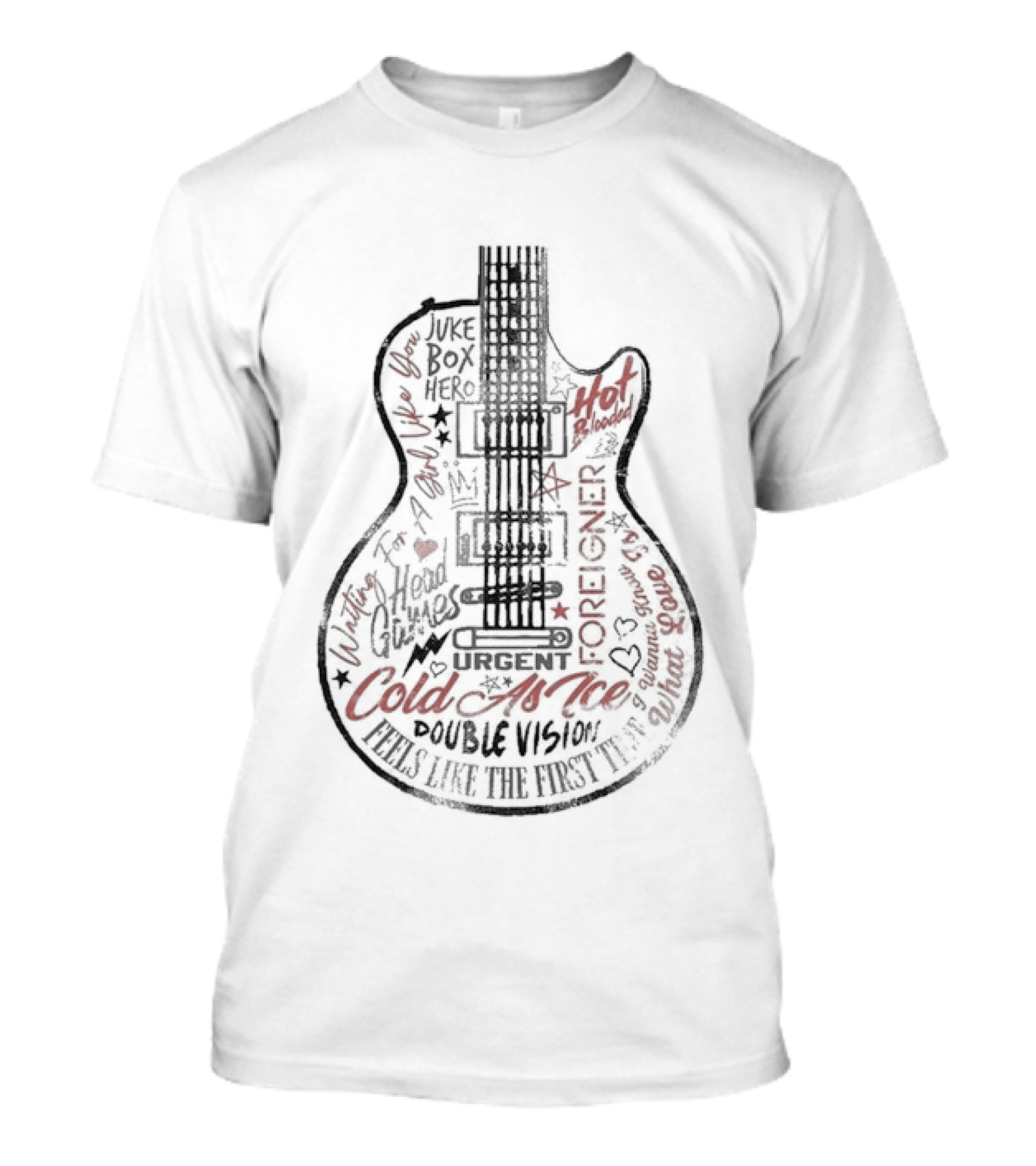 Foreigner Tour Juke Box Hero Cold As Ice Double Vision T-Shirt