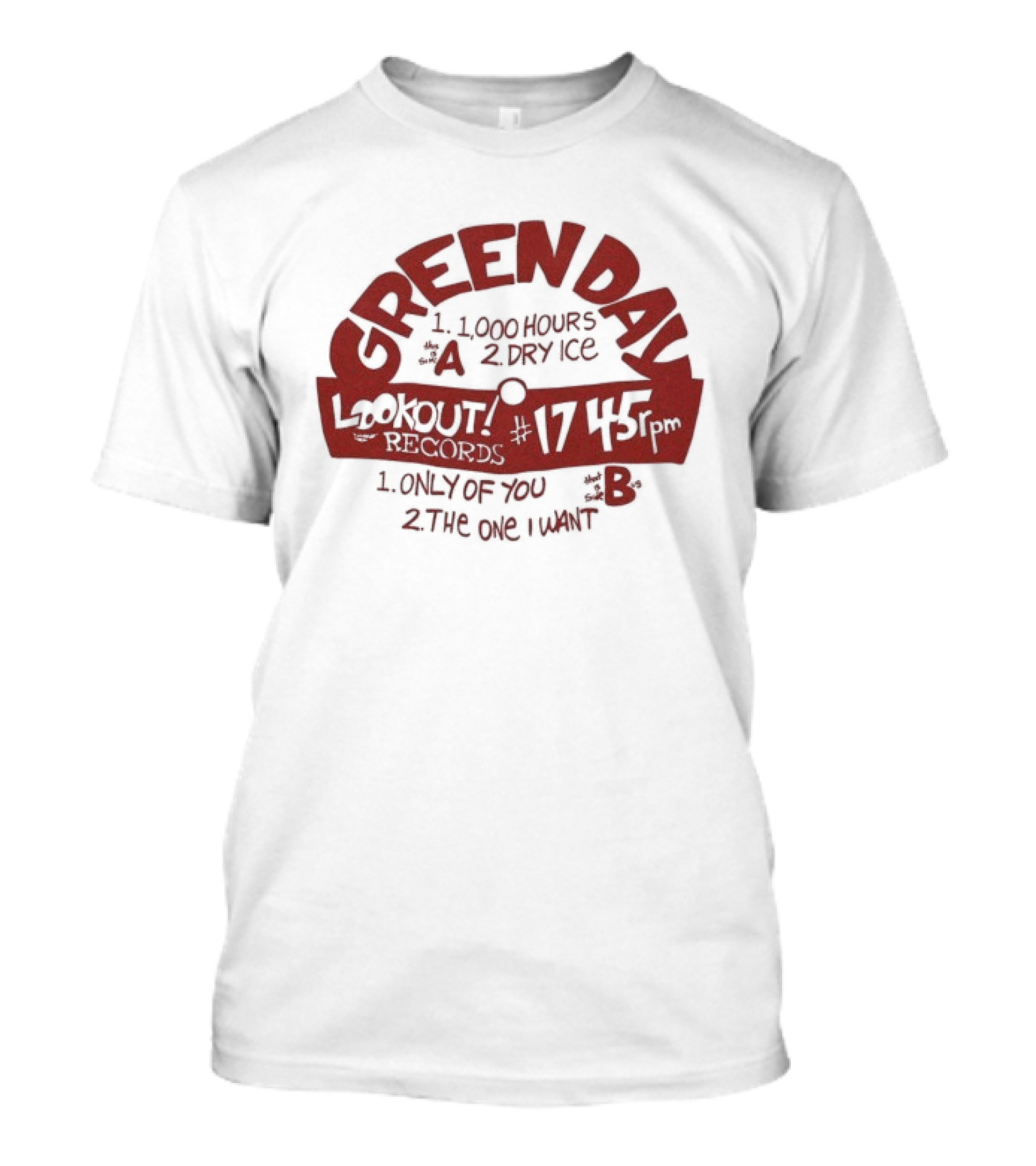 Green Day 1000 Hours Lookout Records Love Of You 17 445 2 Stuff One Mind T-Shirt