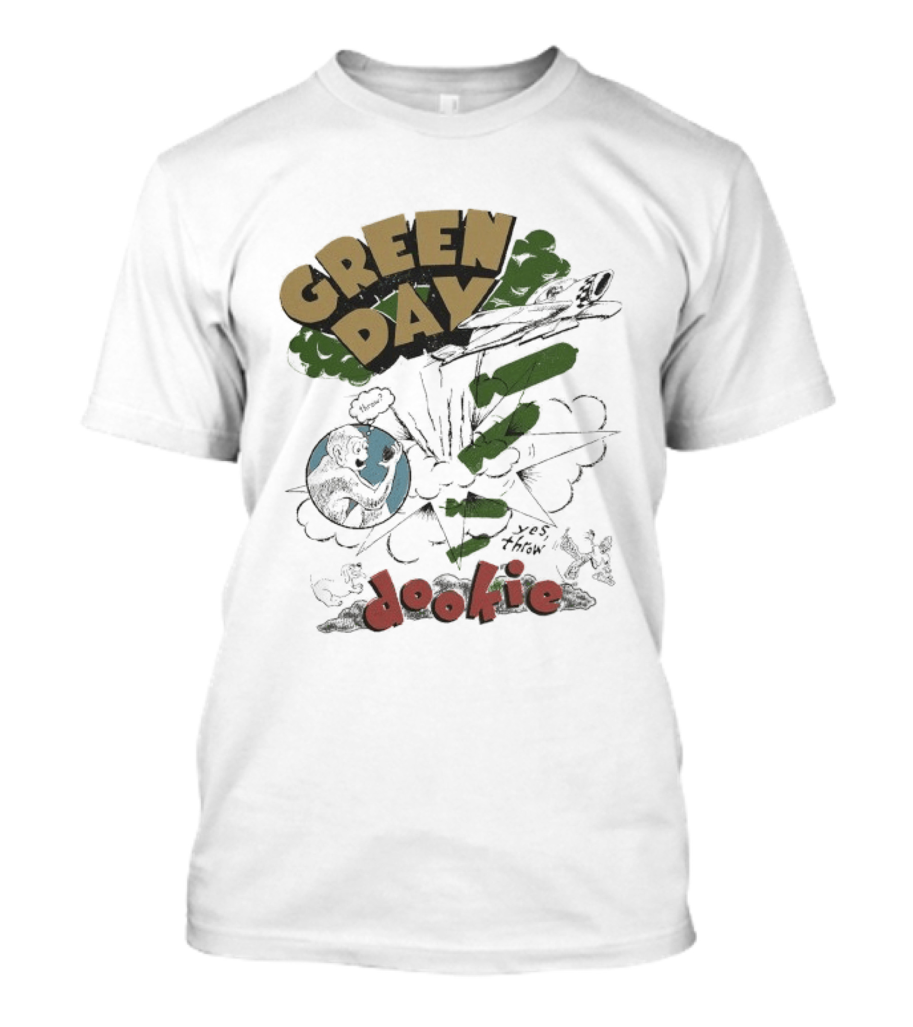 Green Day Dookie Explosion Earth Juniors Throw T-Shirt