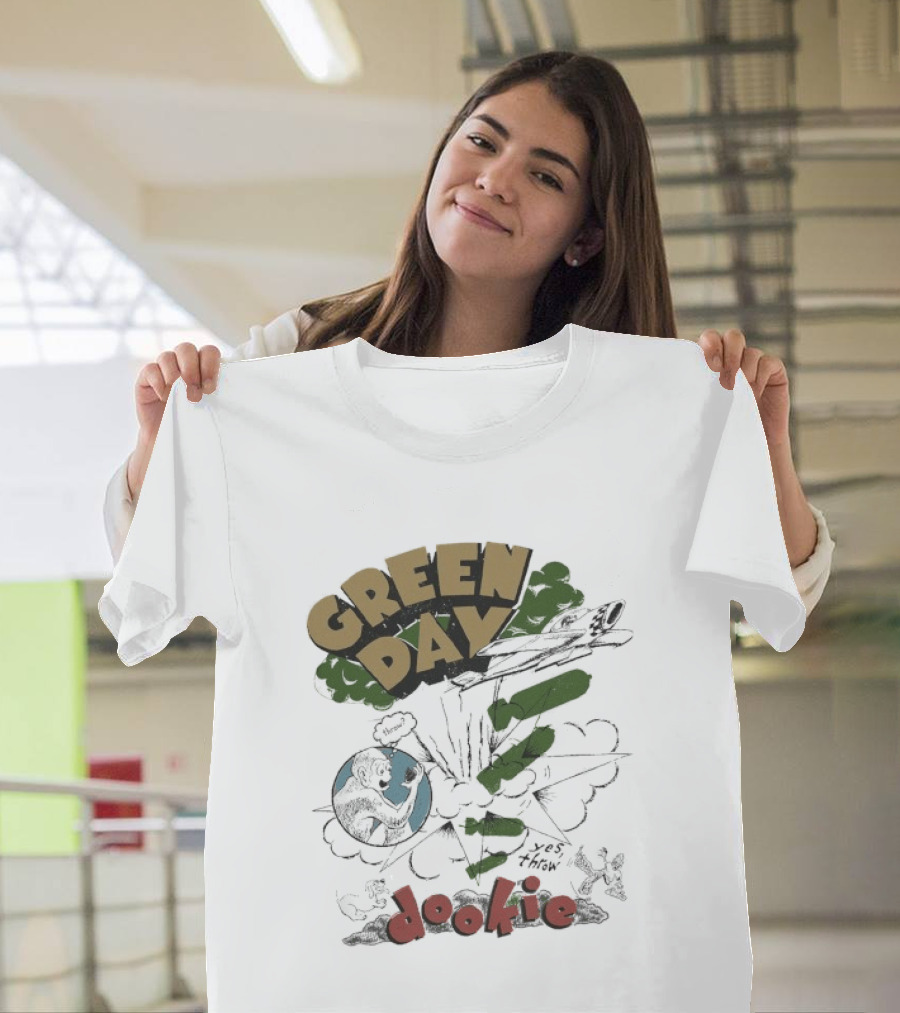 Green Day Dookie Explosion Earth Juniors Throw T-Shirt