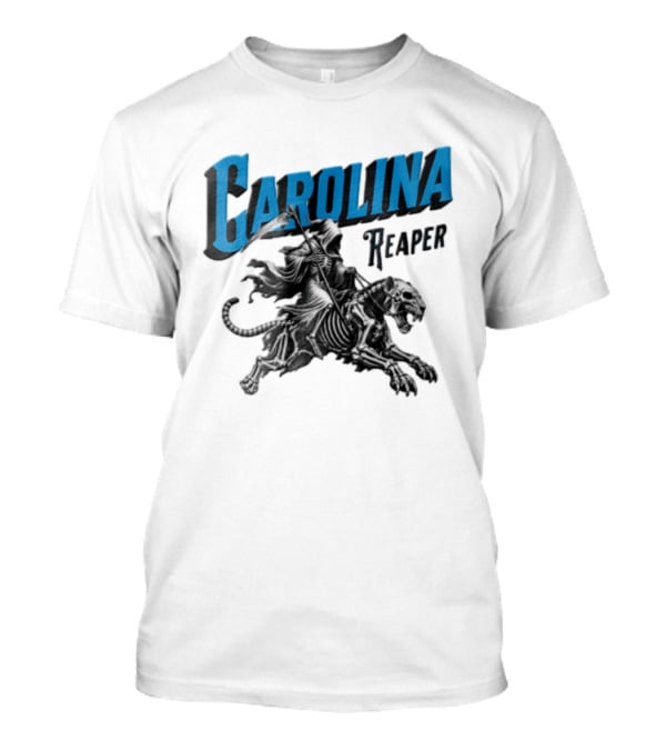 Carolina Reaper Grim Reaper Riding Skeleton Panther T-Shirt