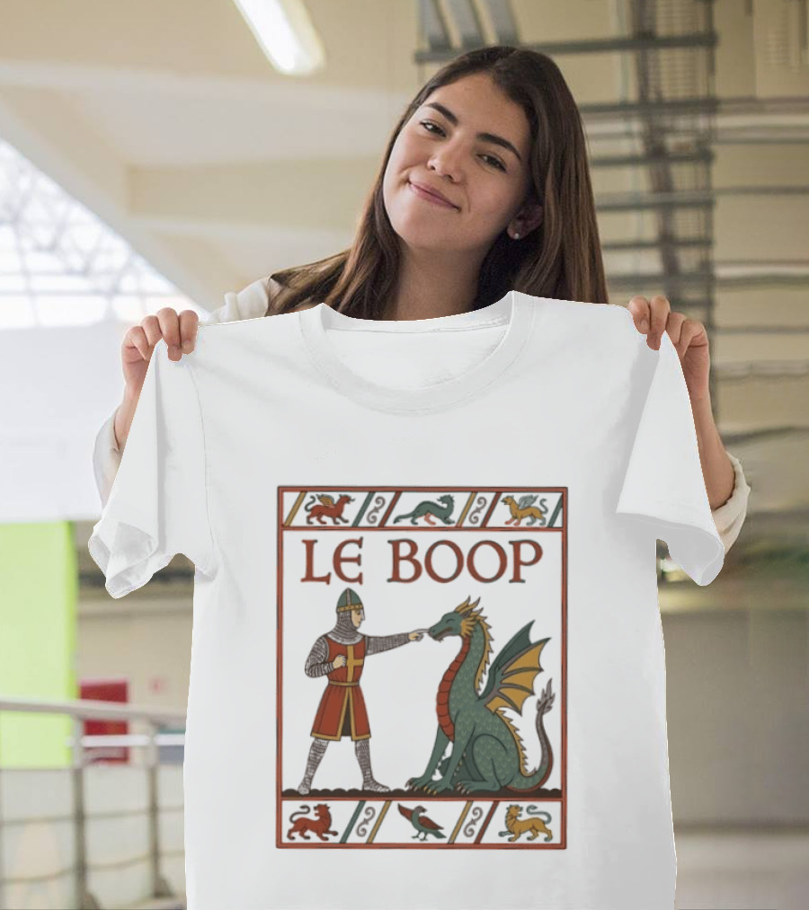 Le Boop Dragon And Knight Nostalgia Fantasy T-Shirt