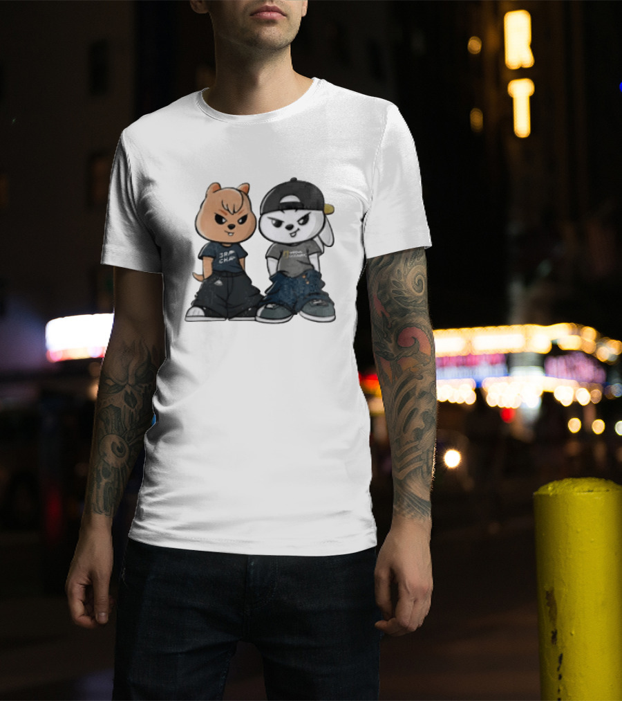 SKZOO Stray Kids Characters Han Quokka Leebit Streetwear T-Shirt