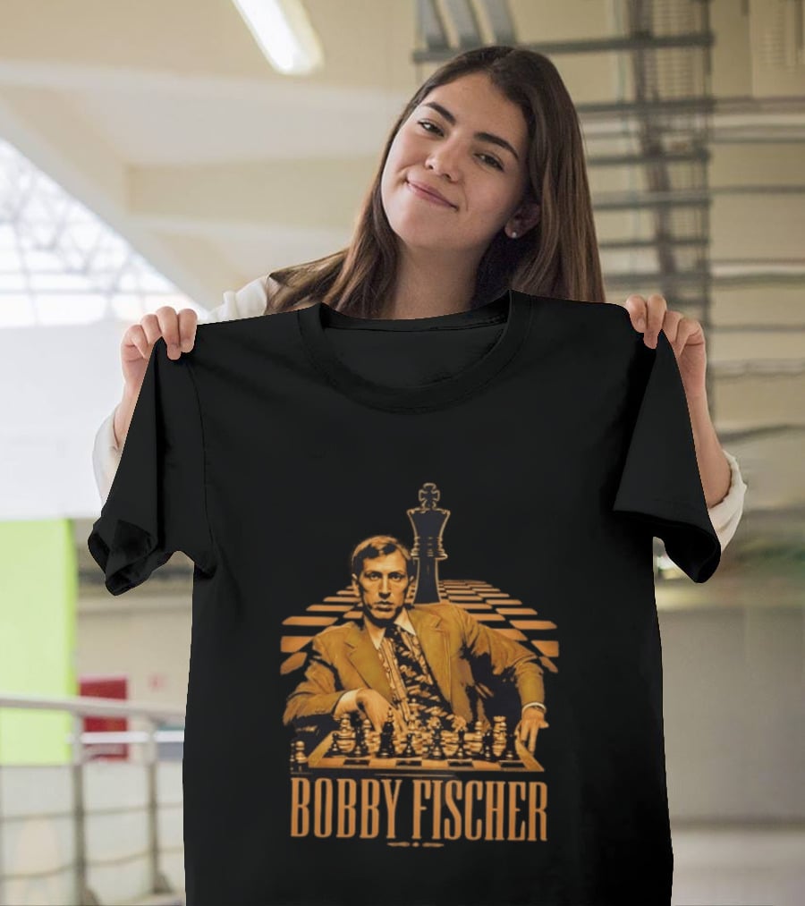 Bobby Fischer Chess Grandmaster Iconic Pose T-Shirt