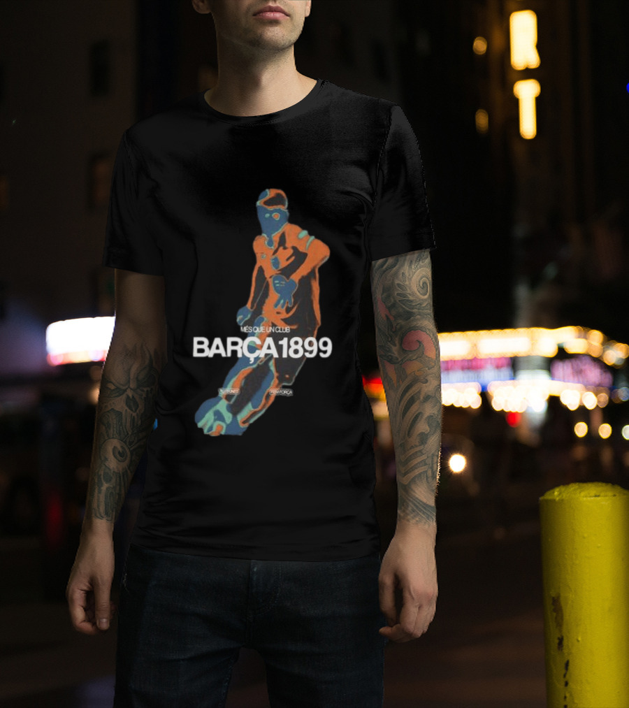 BARÇA 1899 Més Que Un Club Vibrant Black Pulse Player FCBarcelona T-Shirt