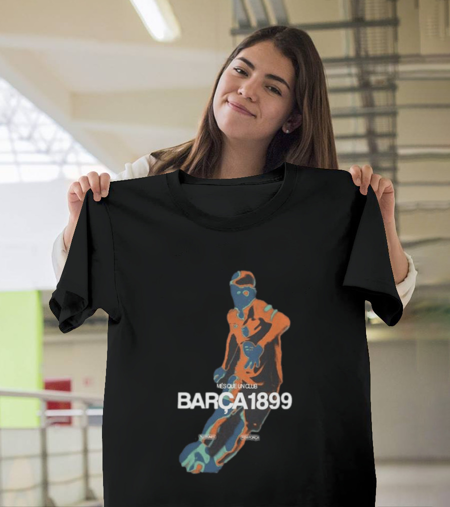 BARÇA 1899 Més Que Un Club Vibrant Black Pulse Player FCBarcelona T-Shirt
