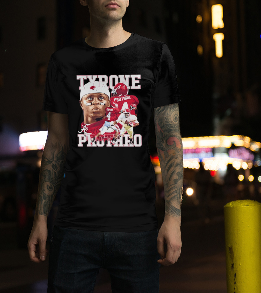 Football Alumni Alabama Crimson Tide Tyrone Prothro Player Collage Athletics T-Shirt