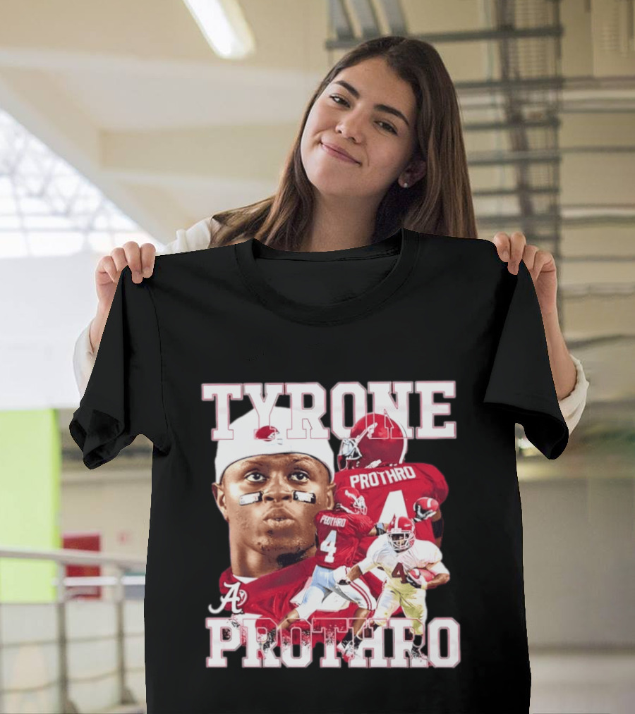 Football Alumni Alabama Crimson Tide Tyrone Prothro Player Collage Athletics T-Shirt