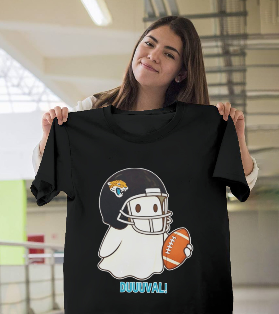 Jacksonville Jaguars Ghost Football Duuuval Halloween 2026 T-Shirt