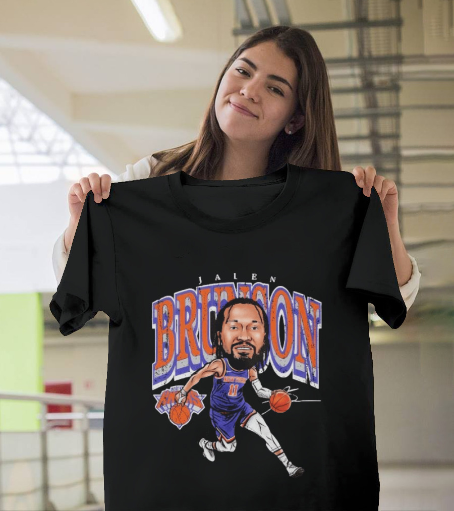Jalen Brunson 11 New York Knicks Basketball Cartoon T-Shirt
