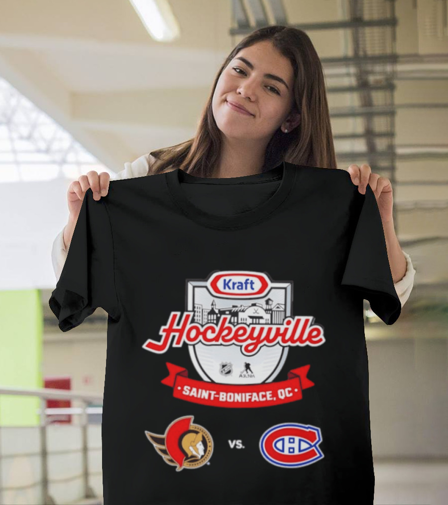 Kraft Hockeyville Saint Boniface QC Ottawa Senators Vs Montreal Canadiens NHL AHL Matchup T-Shirt