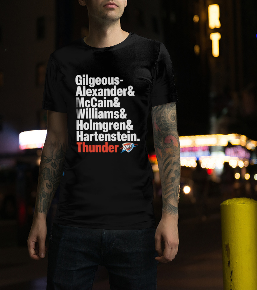 Oklahoma City Thunder 2026 Gilgeous Alexander McCain Williams Holmgren Hartenstein T-Shirt