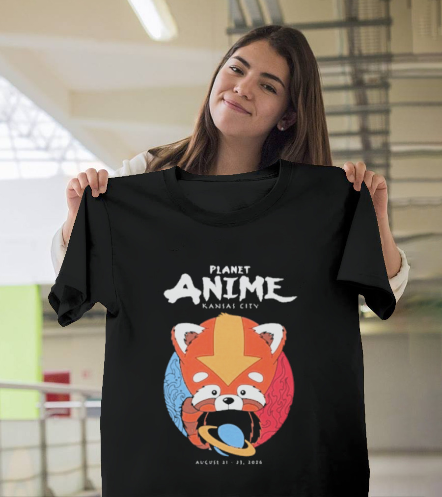 Planet Anime Kansas City August 21 2026 Panda Red Avatar Blue Circle T-Shirt