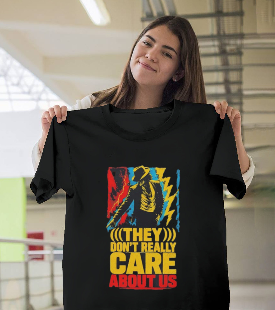 They Don't Really Care About Us Michael Jackson Iconic Pose Lightning T-Shirt