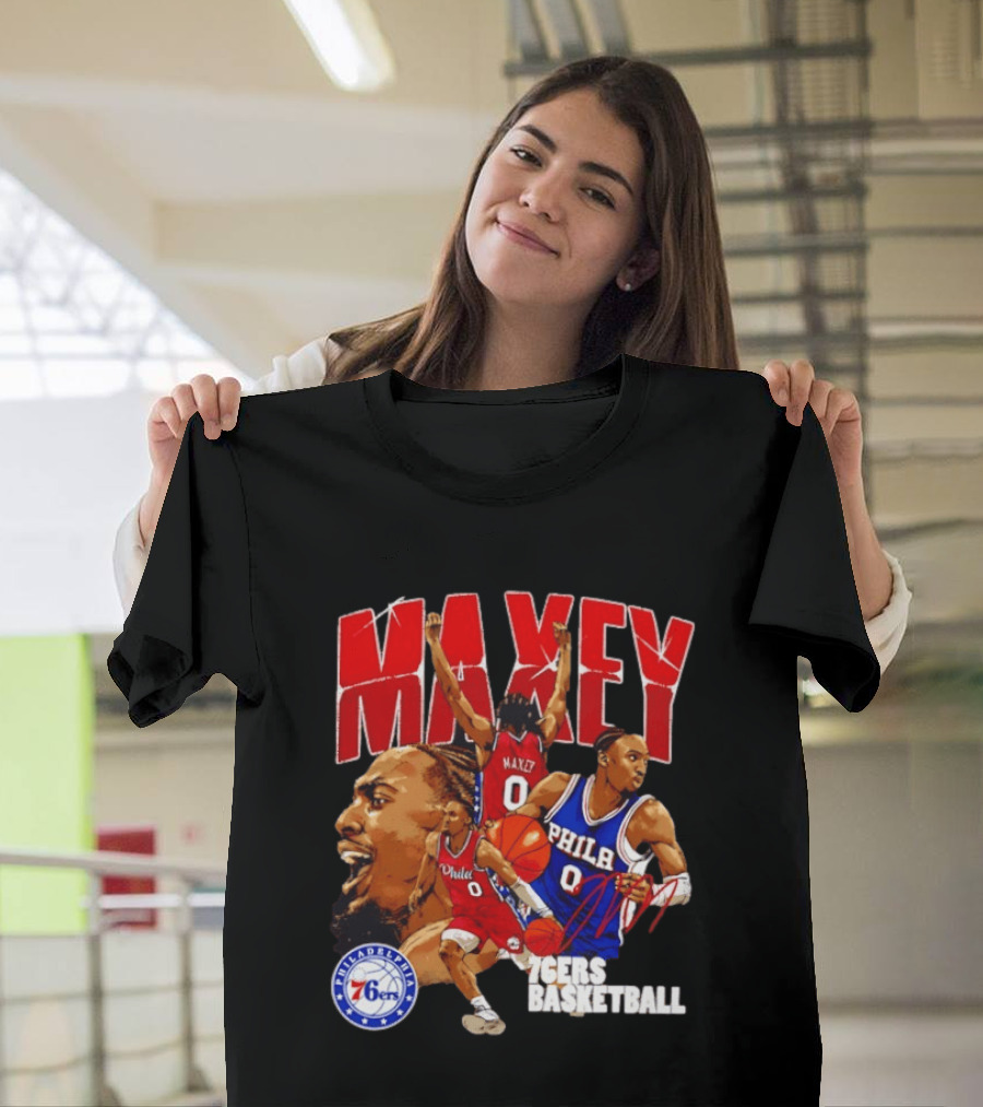 Tyrese Maxey Philadelphia 76ers Collage T-Shirt