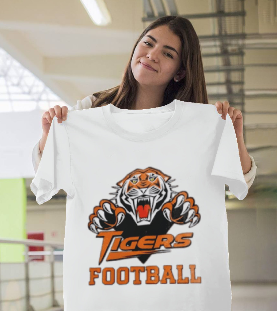 Tigers Football Sports Team Fierce Mascot Claw T-Shirt