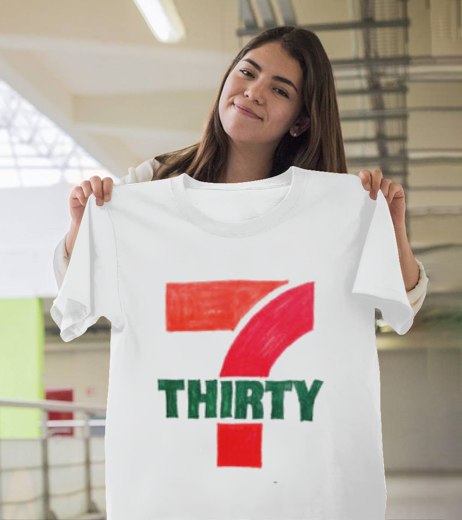 Asspizza Store 7 Thirty Hand Drawn Red Green Number T-Shirt