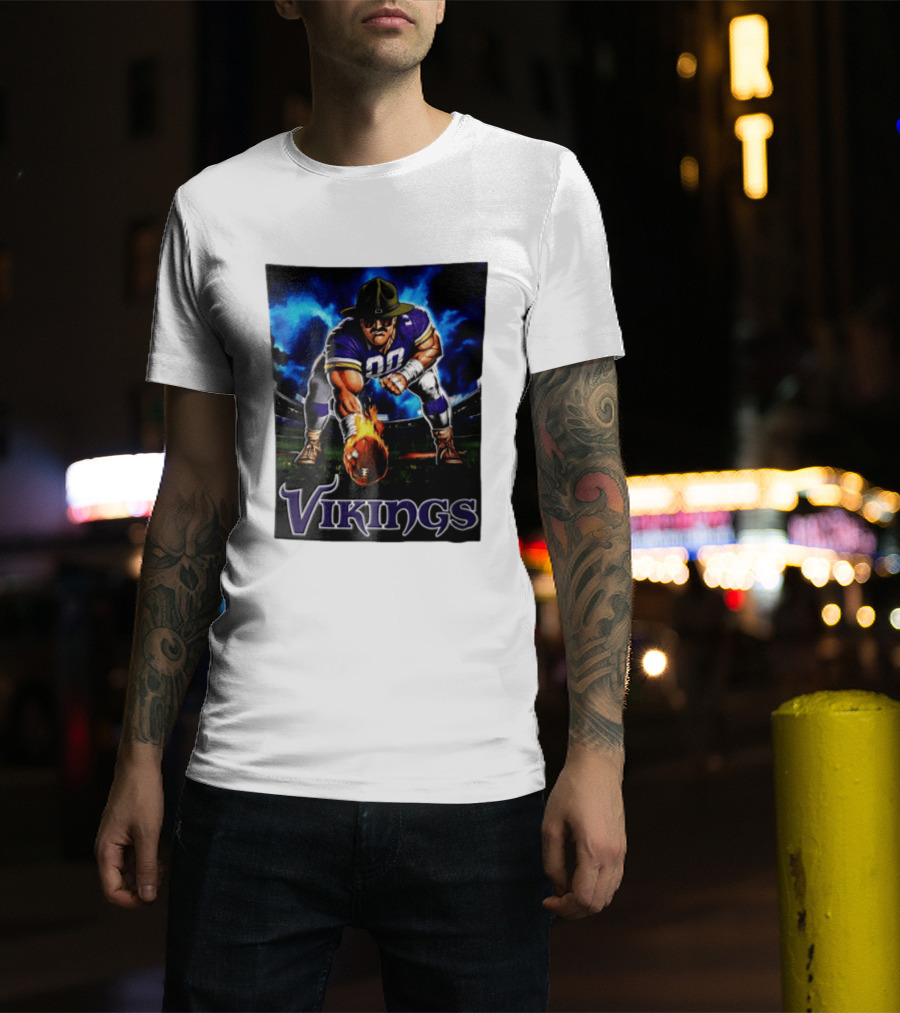 Vikings Ivan Pace Jr Muscular Football Player 00 Powerful Athletic Figure T-Shirt