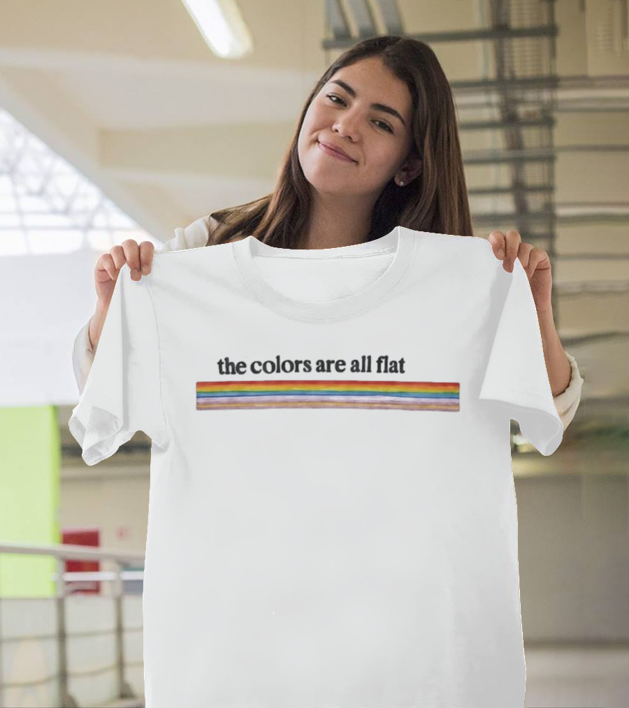 Olivia Rodrigo The Colors Are All Flat Rainbow Stripes T-Shirt