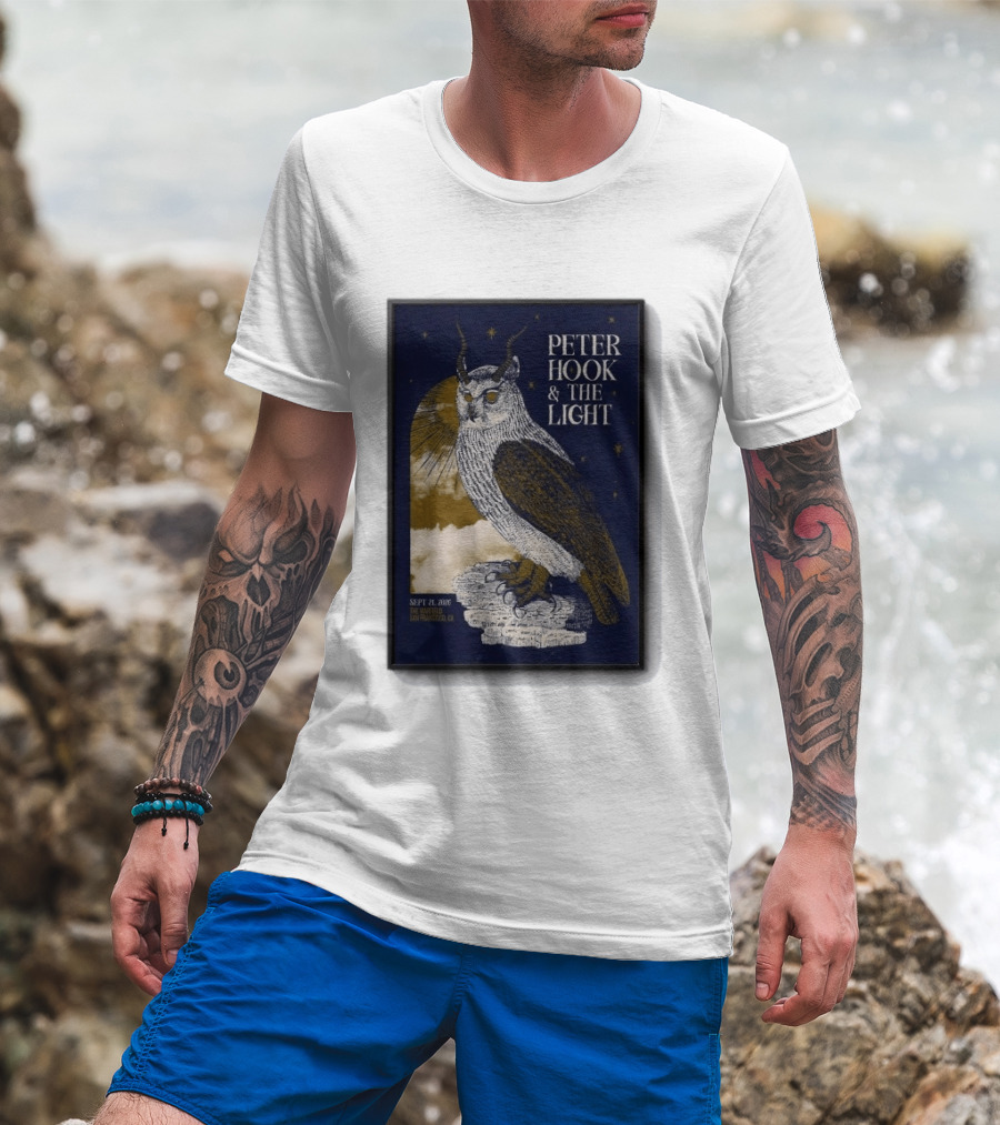 Peter Hook & The Light Sept 21 2026 San Francisco CA Owl T-Shirt