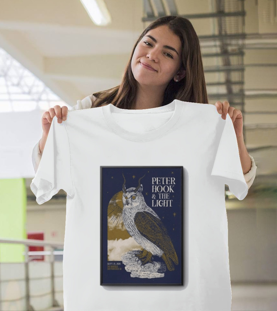 Peter Hook & The Light Sept 21 2026 San Francisco CA Owl T-Shirt