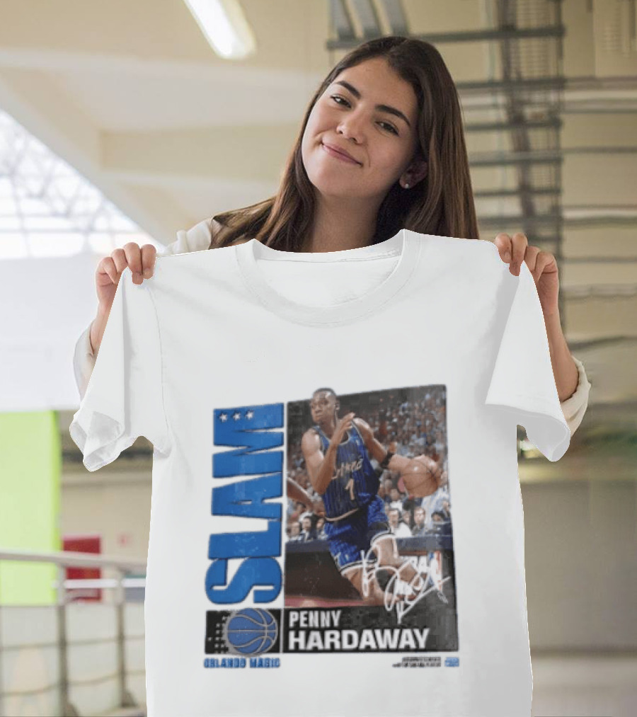SLAM Top 500 Penny Hardaway Basketball Orlando Magic Jersey T-Shirt