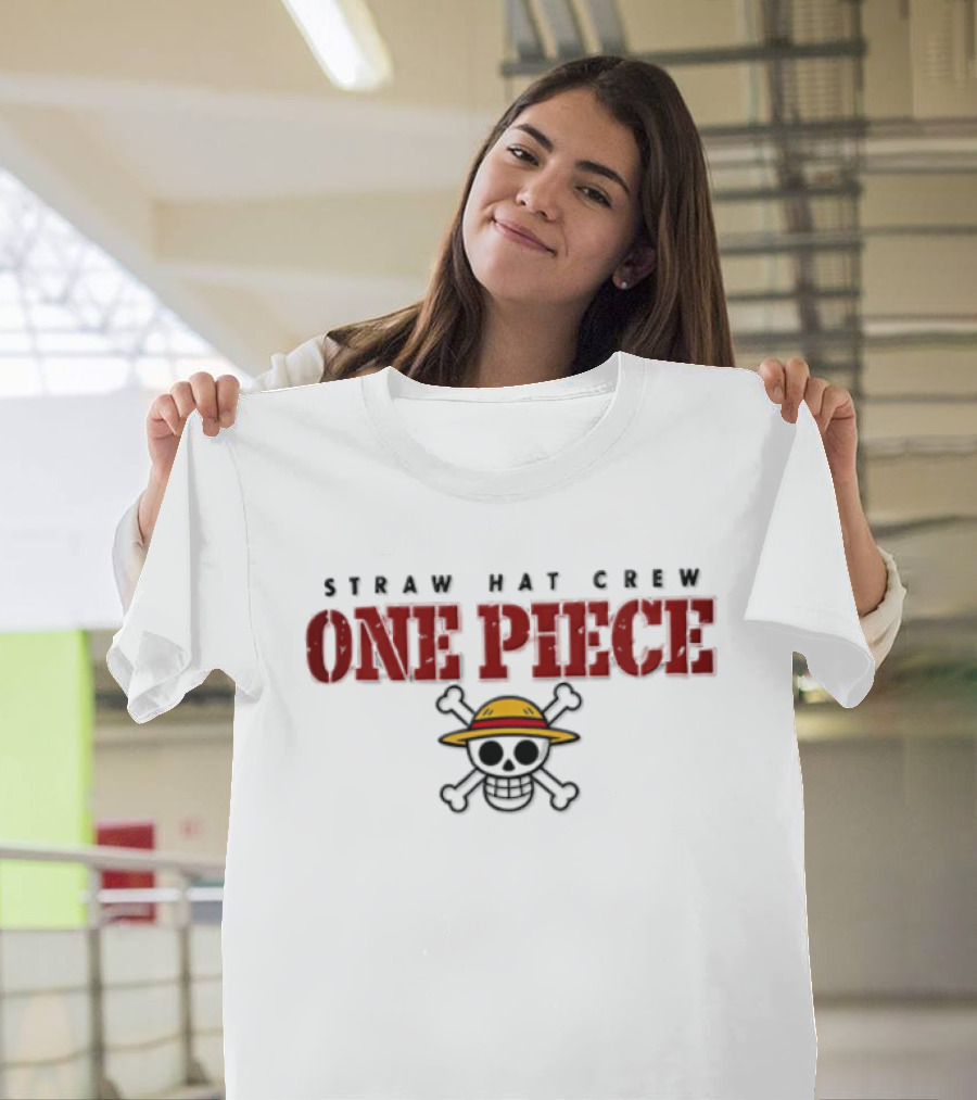 Monkey D. Luffy Straw Hat Crew One Piece Anime Skull T-Shirt
