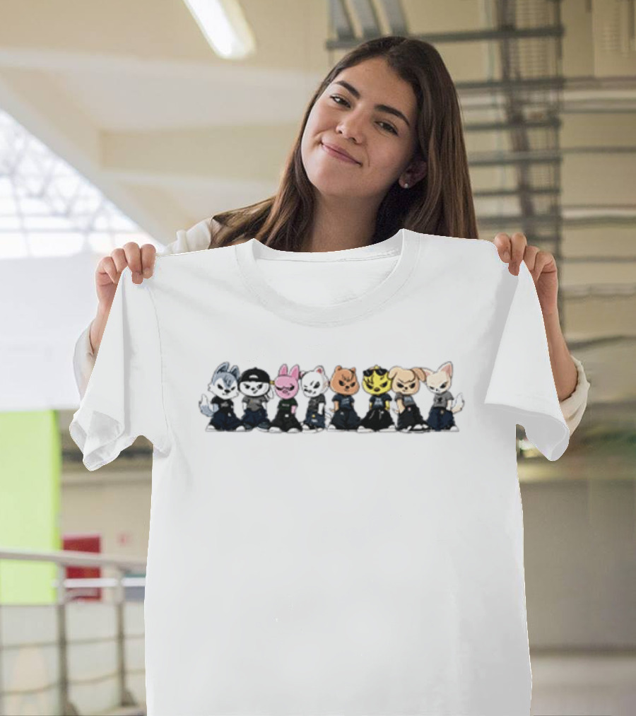 Stray Evil SKZOO Characters Gang Style Outfits T-Shirt