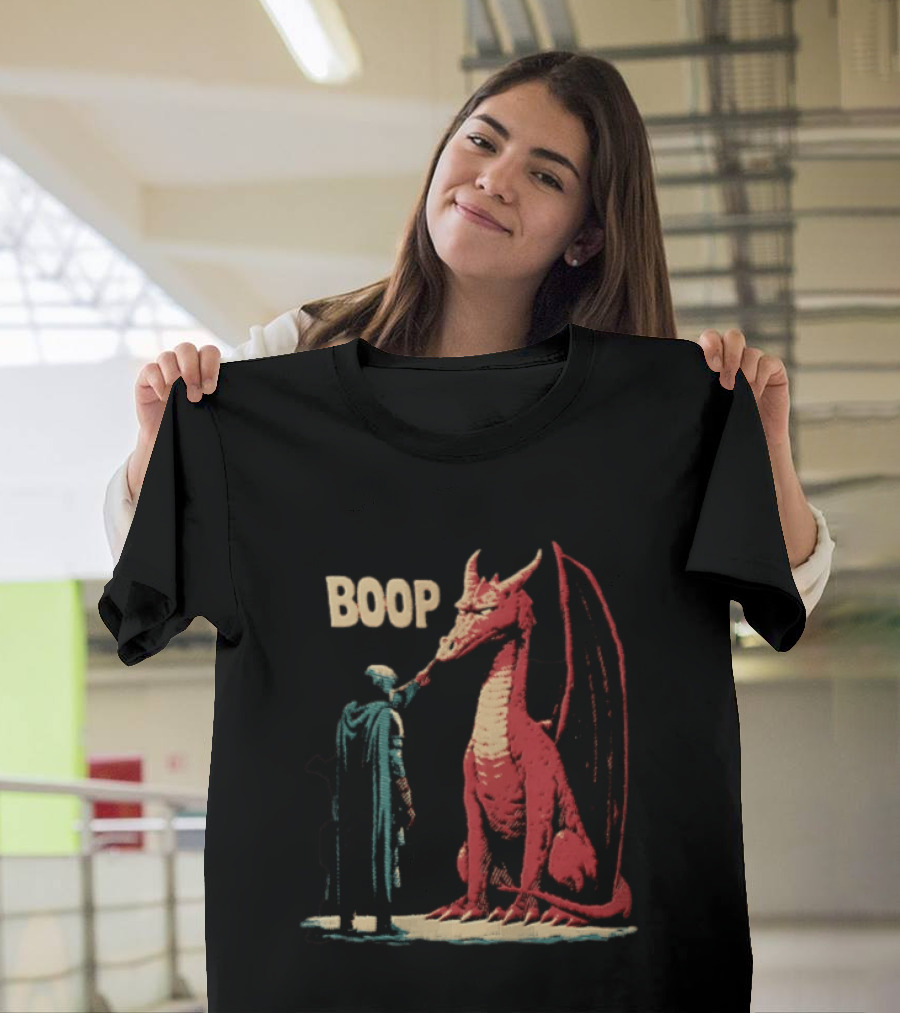 Boop The Dragon Knight Humor Fantasy Adventure T-Shirt