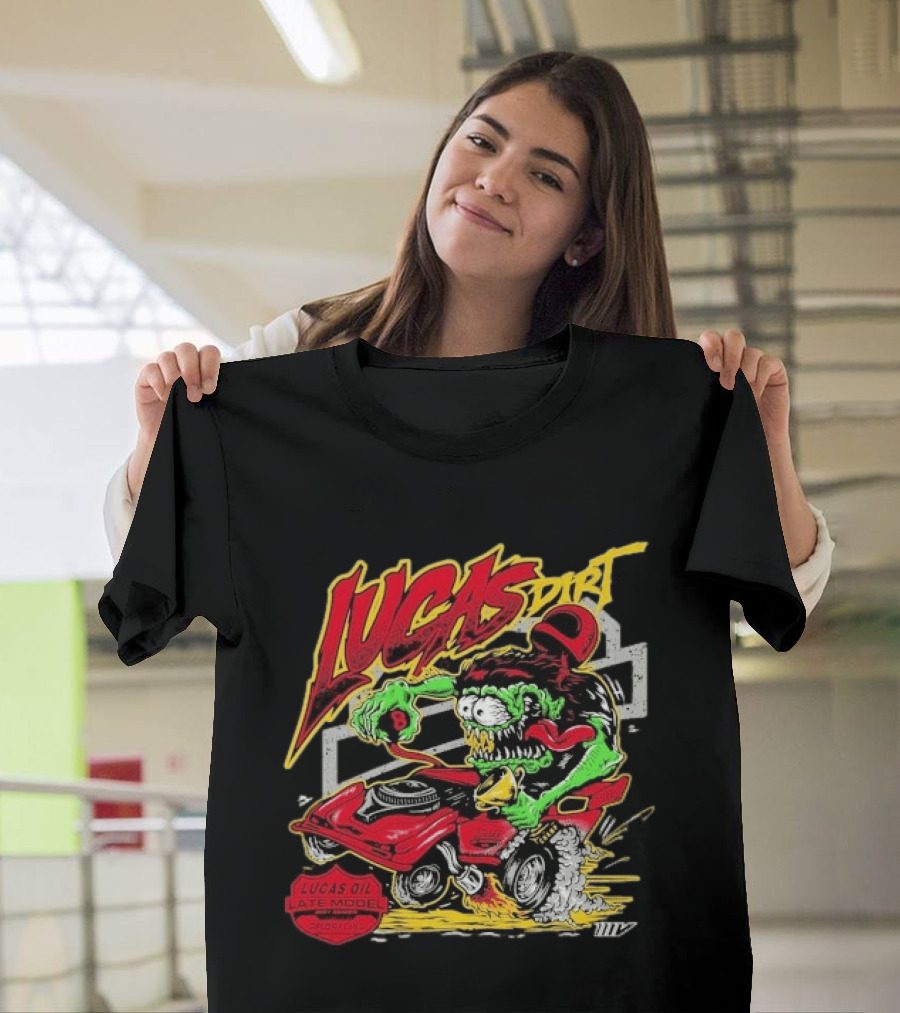 Lucas Dirt Floracing Mad Mark Lucas Oil Late Model T-Shirt