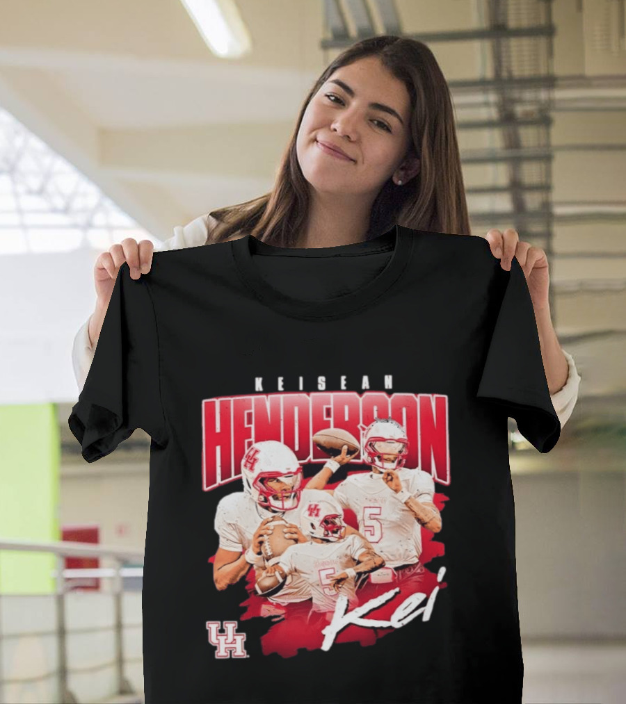 Keisean Henderson Houston Cougars Football No 5 Kei UH T-Shirt