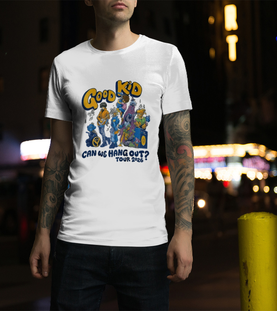 Good Kid Can We Hang Out Tour 2026 Colorful Characters T-Shirt