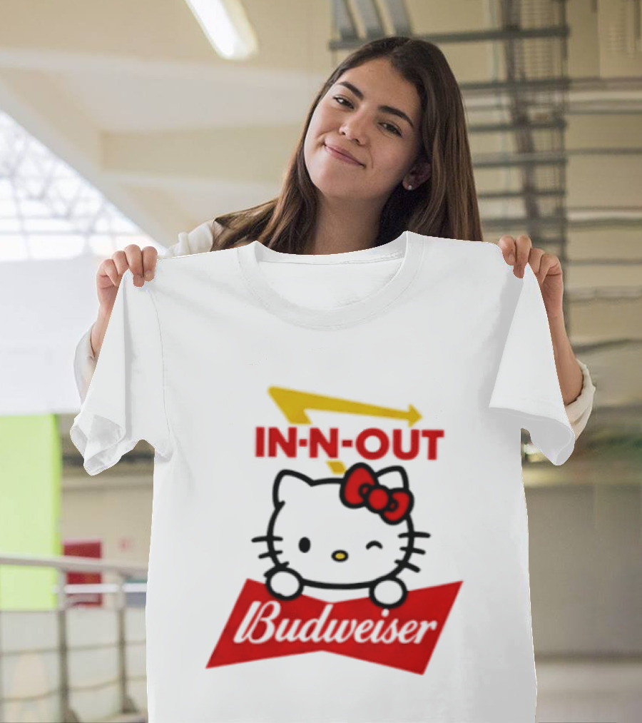 Hello Kitty In N Out Budweiser Combo T-Shirt