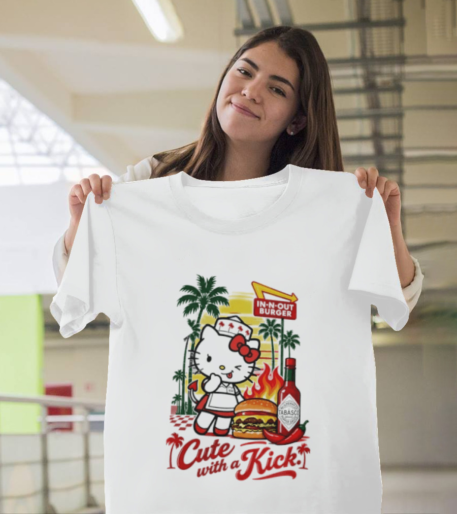 Hello Kitty In N Out Tabasco Cutie With A Kick Burger T-Shirt
