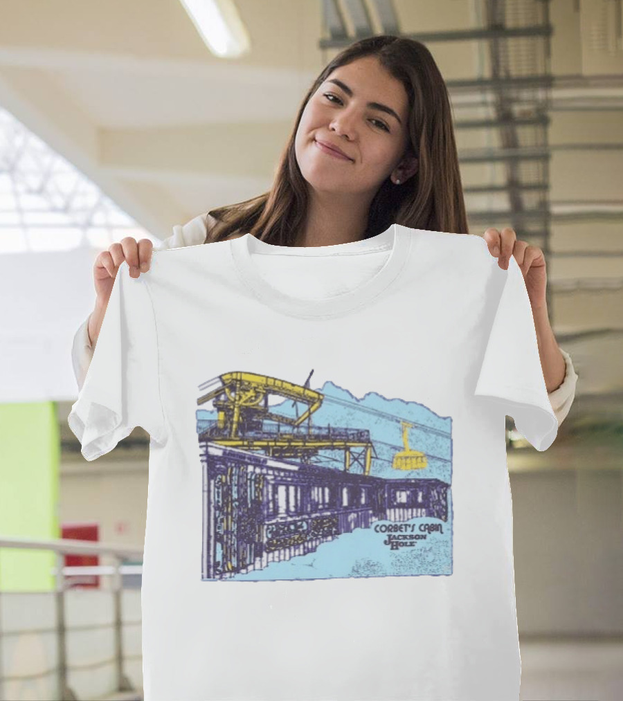 Jackson Hole Corbets Cabin Tram Wyoming Scenic Adventure T-Shirt