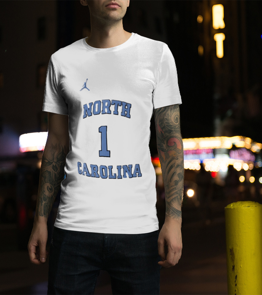 North Carolina Tar Heels Jordan Brand Number 1 Home Replica Basketball T-Shirt