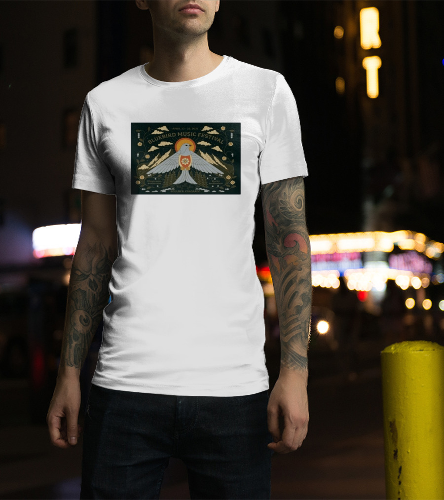 Bluebird Music Festival Boulder Colorado April 22 25 2027 Chautauqua Auditorium Macky Auditorium T-Shirt