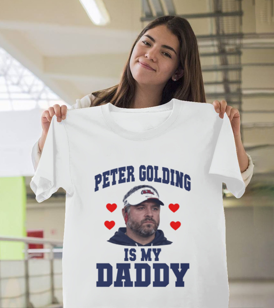 Peter Golding Is My Daddy Red Hearts T-Shirt