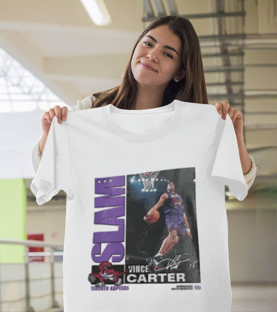 SLAM Vince Carter Top 500 Toronto Raptors Dunk Basketball T-Shirt