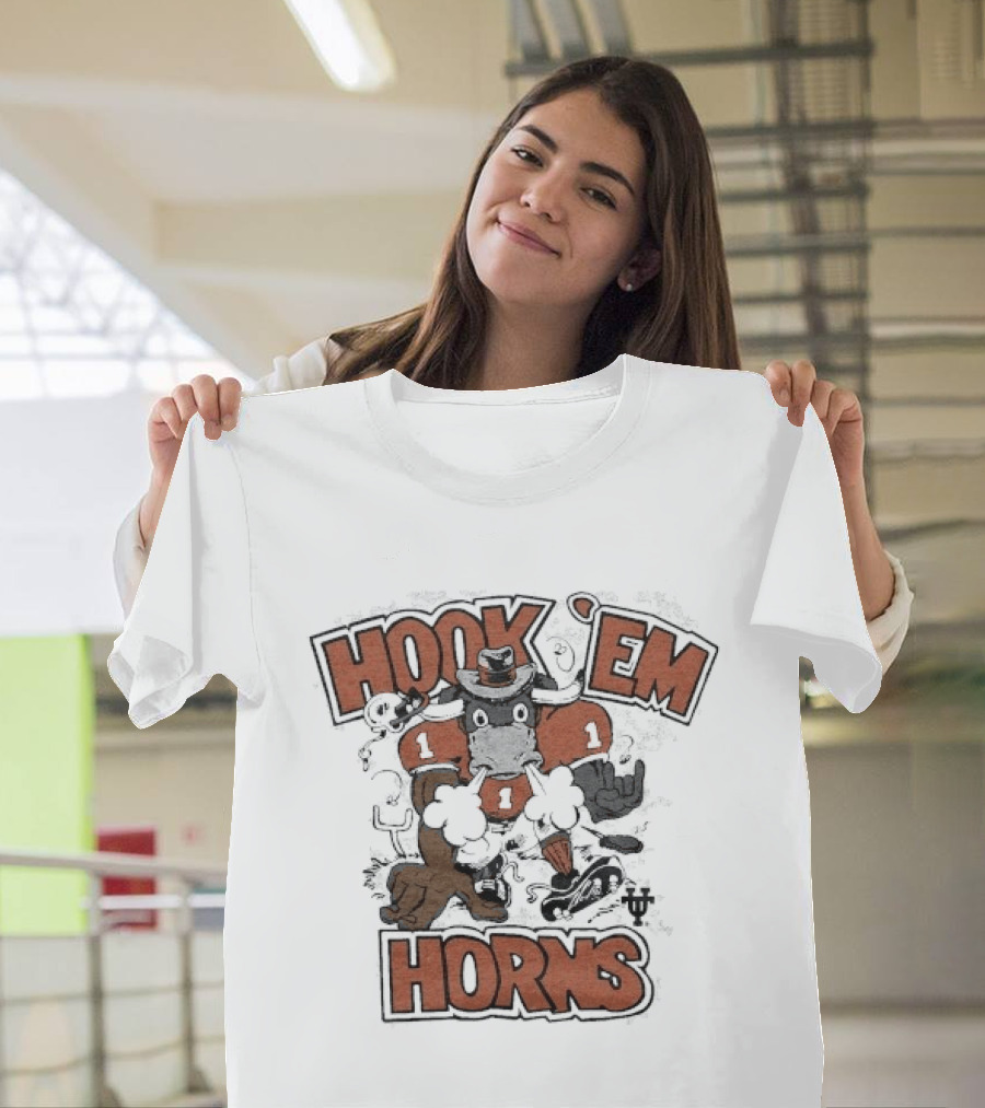 Texas Longhorns Hook Em Horns Longhorn Rush Football Spirit T-Shirt
