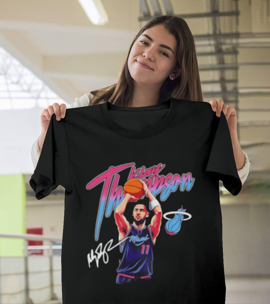 Klay Thompson Miami Heat Basketball Player Number 11 Signature T-Shirt