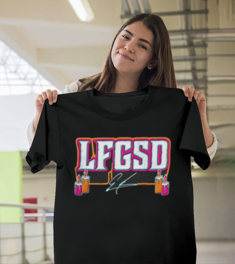 LFGSD Four Lit Candles Graffiti Signature T-Shirt