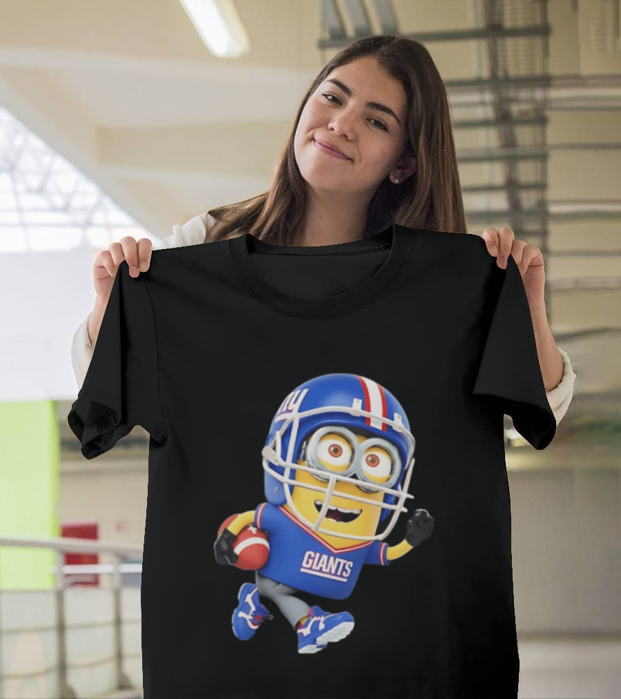 Minion Football Character New York Giants Collaboration T-Shirt