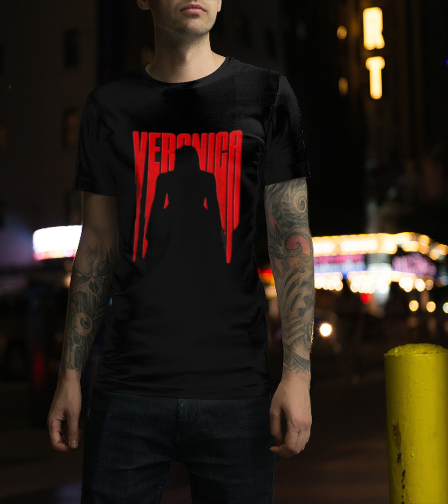 Veronica Red Dripping Font T-Shirt